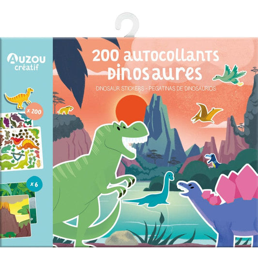 200 de abtibilduri repozitionabile cu dinozauri - Auzou -