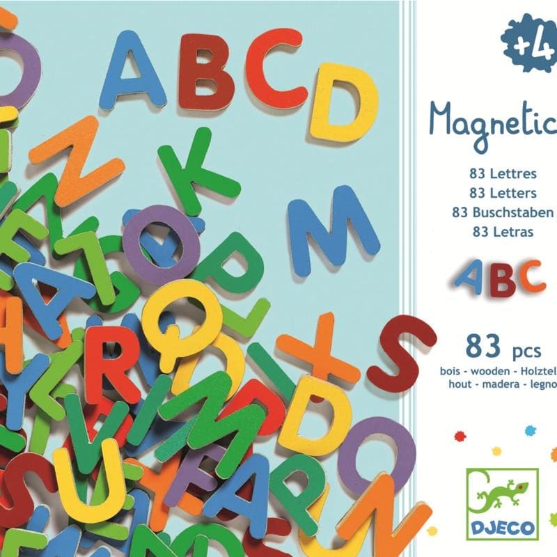 83 Litere magnetice pentru copii - Set educativ alfabet -