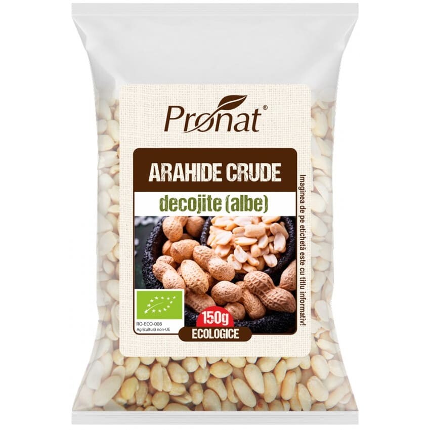 Arahide crude decojite (albe) bio 150g Pronat - Pronat Foil