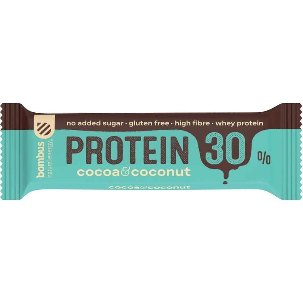 BATON PROTEIC CU CACAO SI NUCA DE COCOS 30% PROTEINE 50G