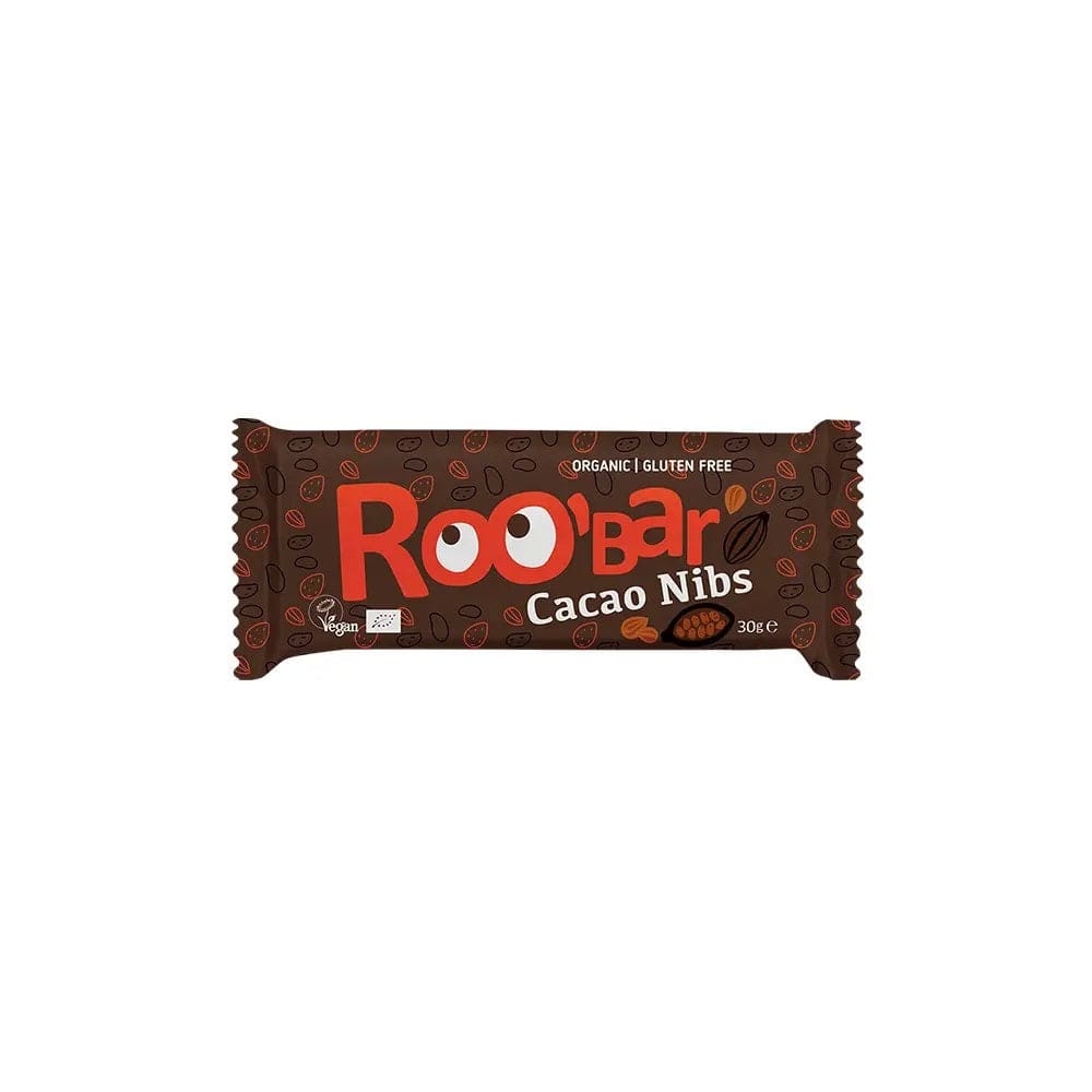 Baton Roobar cacao miez + migdale raw eco 30g - Roobar -