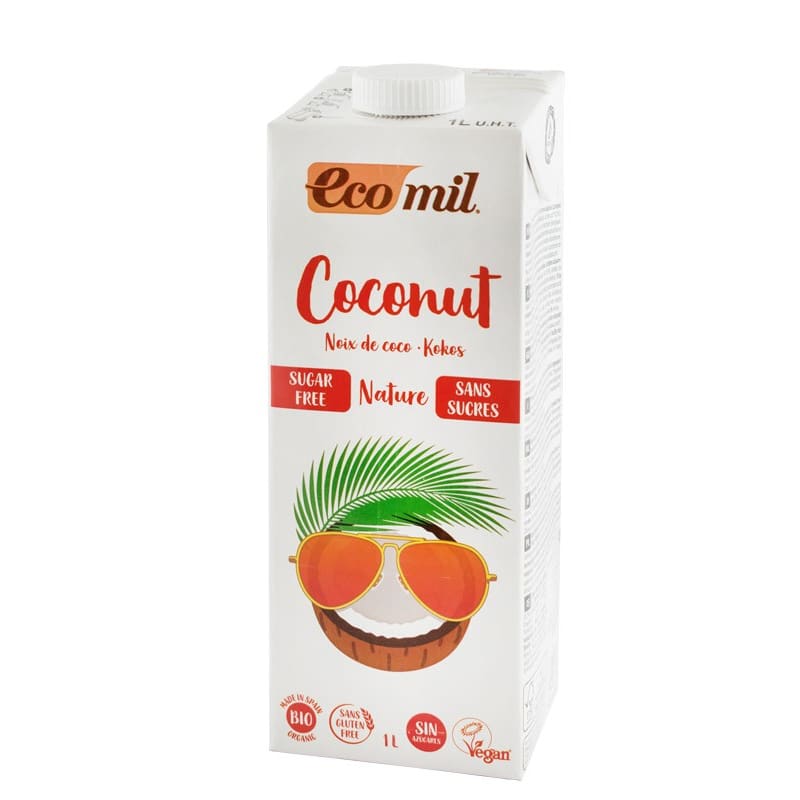 Bautura vegetala Bio de cocos fara zahar 1L Ecomil - Ecomil