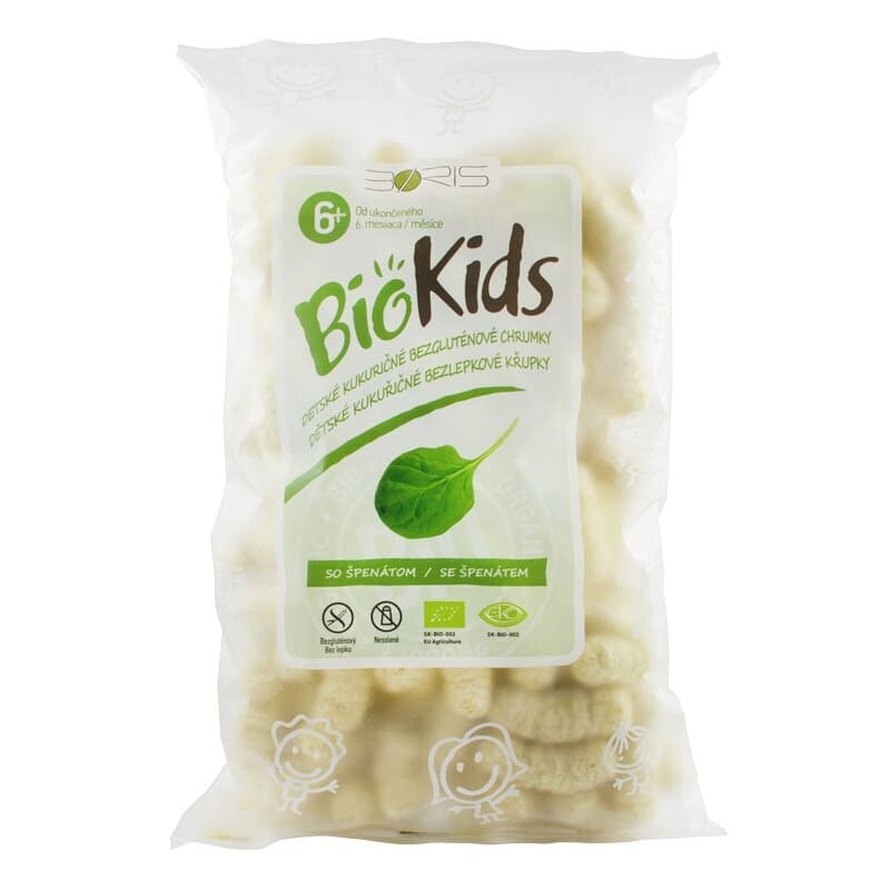 BioKids Pufuleti BIO cu spanac 55 g - Bonitas BioKids