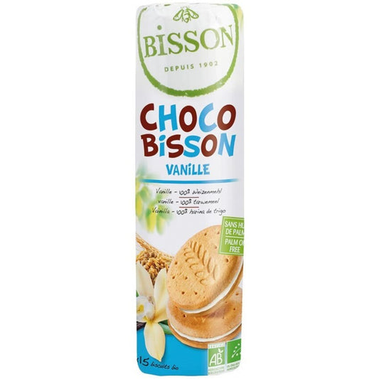 Biscuiti bio dubli cu crema de vanilie 300g Bisson - Bazar