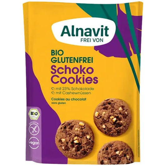 Biscuiti cu ciocolata fara gluten bio 125g Alnavit - Alnavit