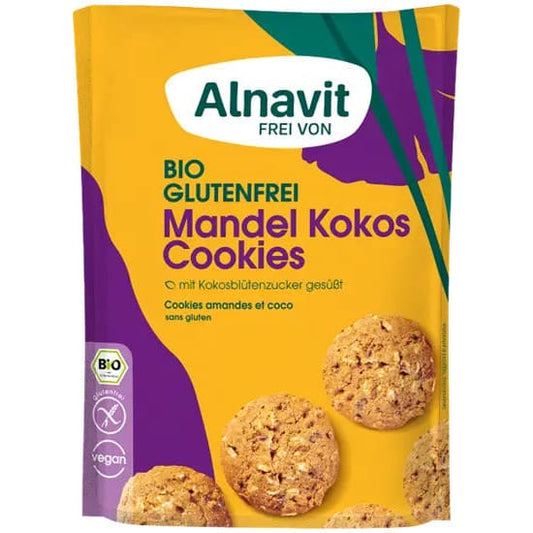 Biscuiti cu migdale si cocos fara gluten bio 125g Alnavit -