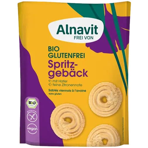 Biscuiti cu ovaz fara gluten bio 125g Alnavit - Alnavit