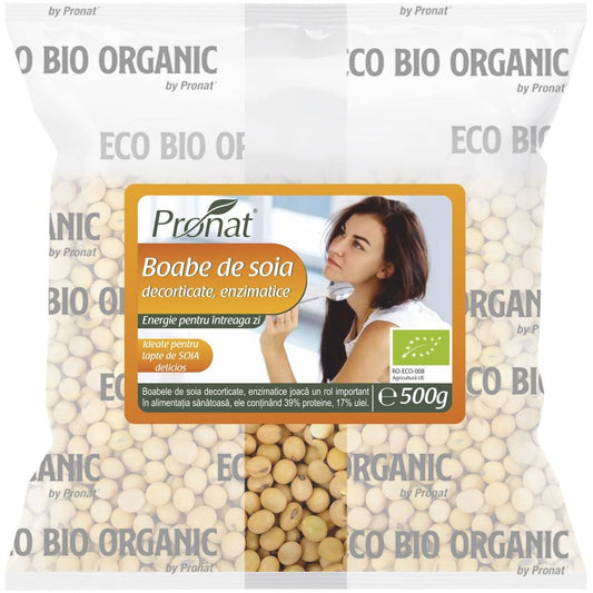 Boabe de soia Bio enzimatice 500 g - Pronat Foil Pack -