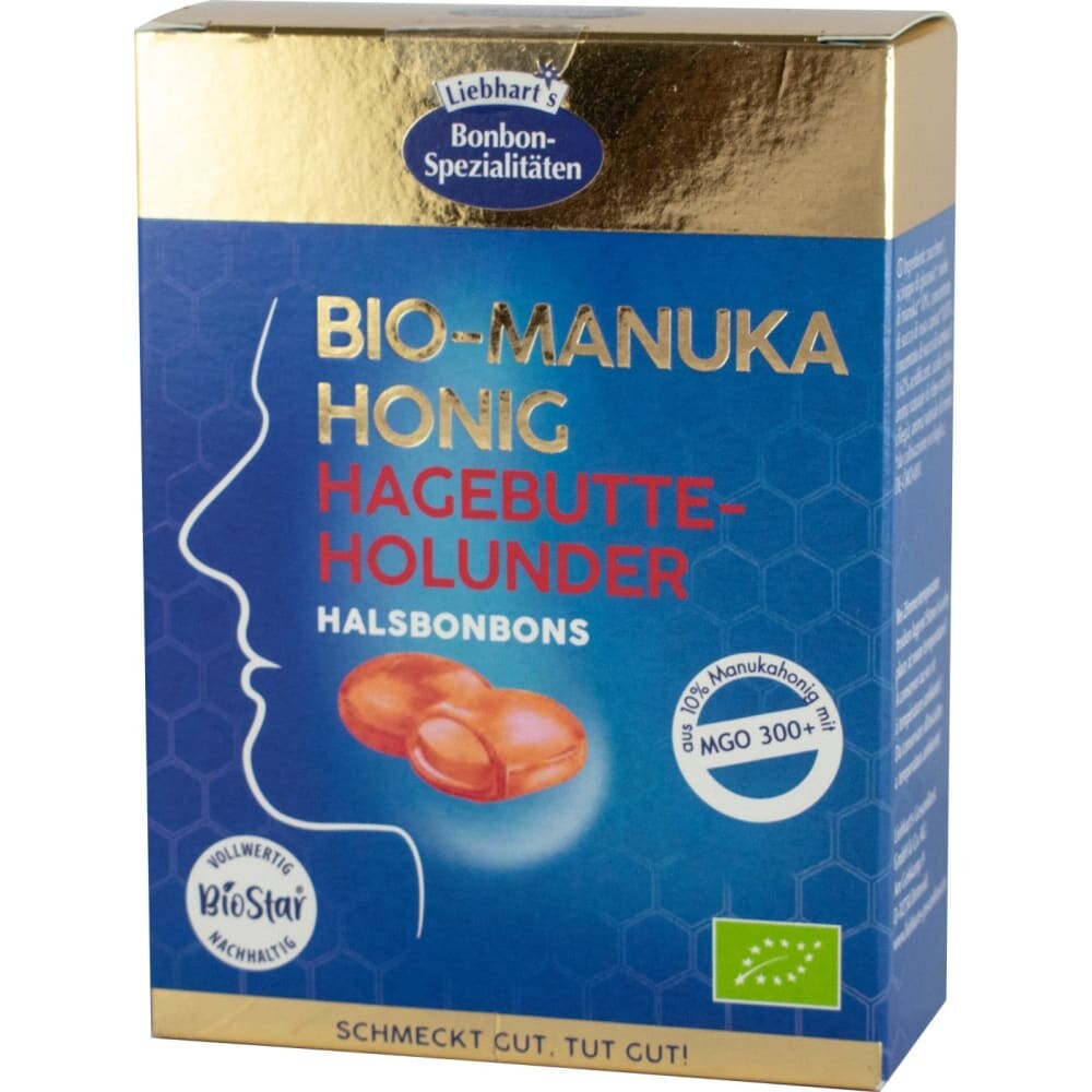 BOMBOANE BIO CU MIERE DE MANUKA MACESE SI SOC 100G