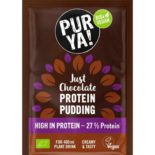 Budinca proteica bio de ciocolata 27% proteina 46g Pur Ya