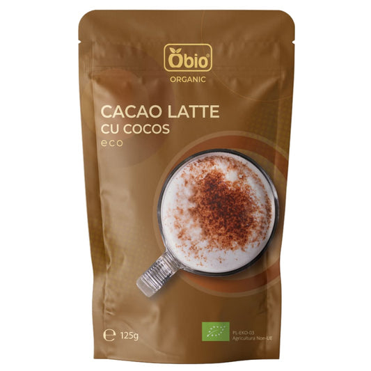 Cacao latte cu cocos bio 125g Obio - Obio - Cacao