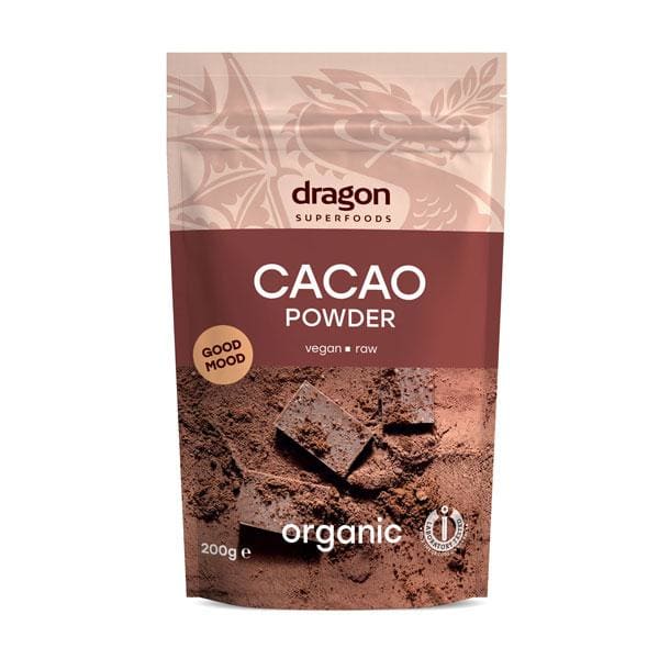 Cacao pudra raw eco 200g DS - Dragon Superfoods - Cacao