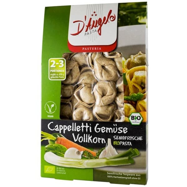 Cappelletti bio cu legume 250g DAngelo Pasta - Bio Corner -