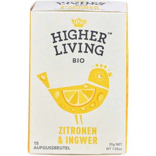 Ceai bio cu lamaie si ghimbir 30g - Higher Living - Ceaiuri