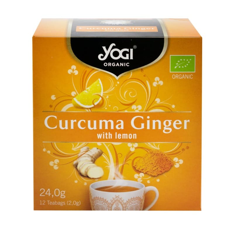 Ceai BIO din curcuma ghimbir si lamaie 12 plicuri 24 g Yogi