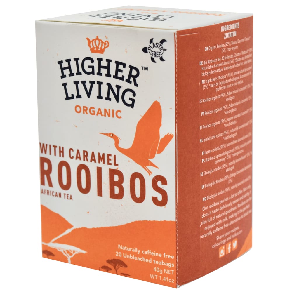 Ceai ROOIBOS si CARAMEL eco 20 plicuri Higher Living -