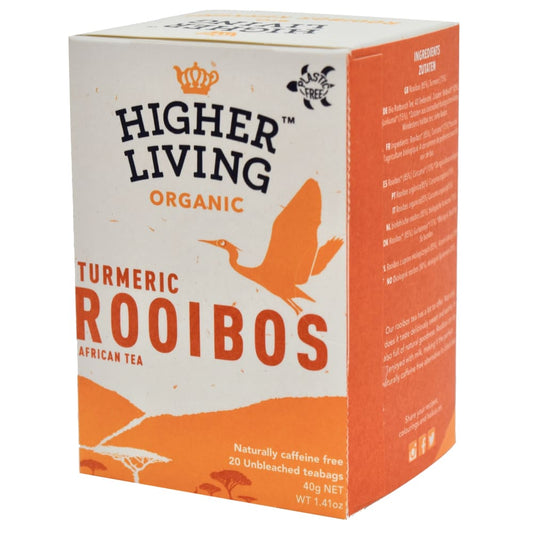 Ceai ROOIBOS si TURMERIC eco 20 plicuri Higher Living -