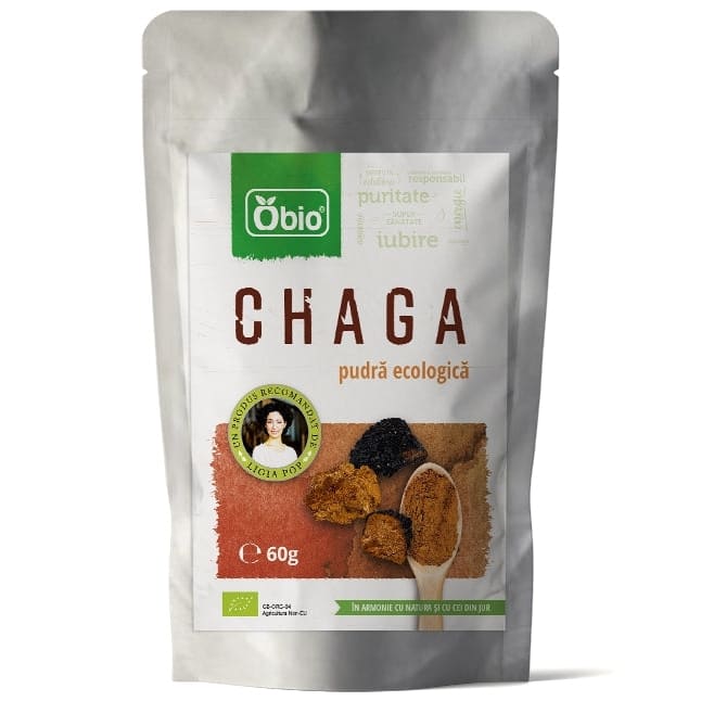 Chaga pulbere bio 60g OBIO - Obio - Superalimente si