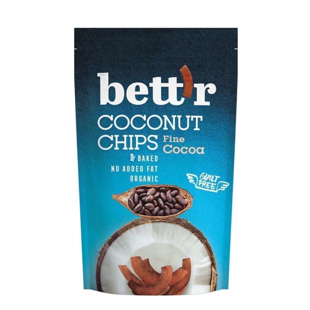 Chips de cocos eco cu cacao 70g BETTR - Bettr - Batoane si