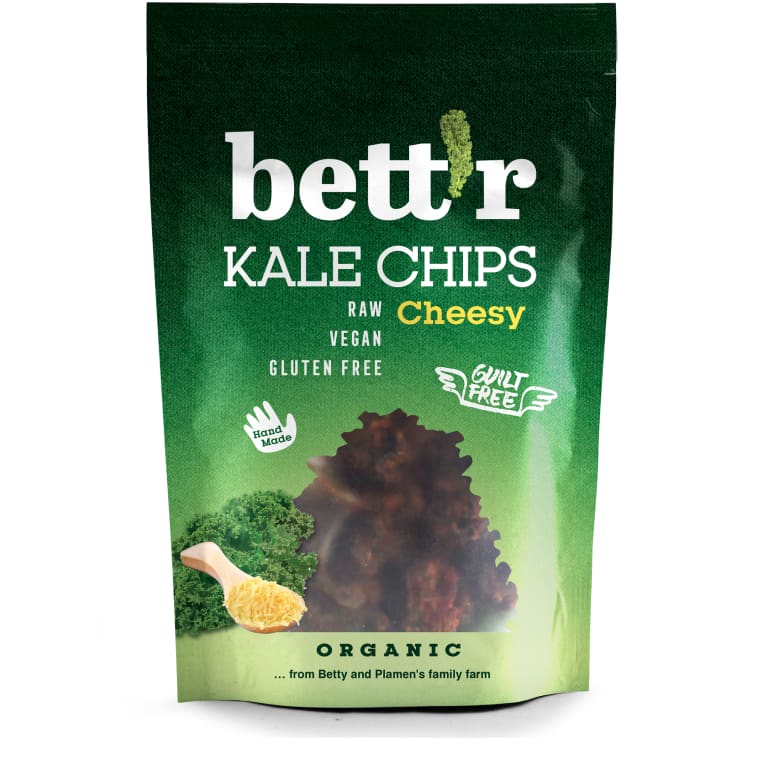 Chips din kale cu aroma de branza raw eco 30g Bettr - Bettr