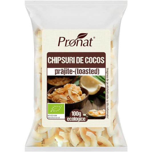 Chipsuri BIO din nuca de cocos prajite (toasted) 100 g