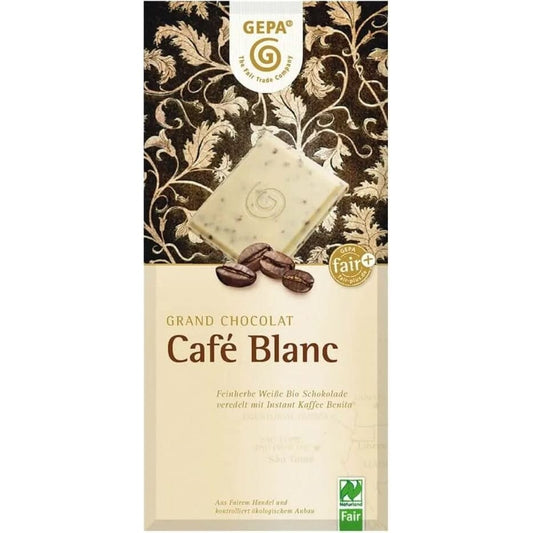 Ciocolata alba cu cafea Cafe Blanc,Bio 100 g Gepa - Gepa