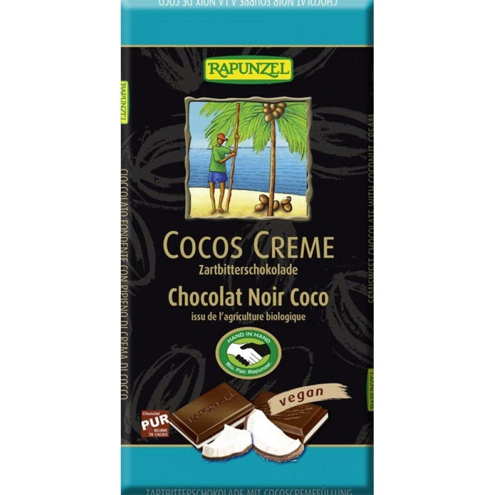 Ciocolata amaruie cu umplutura de crema de cocos 100g -