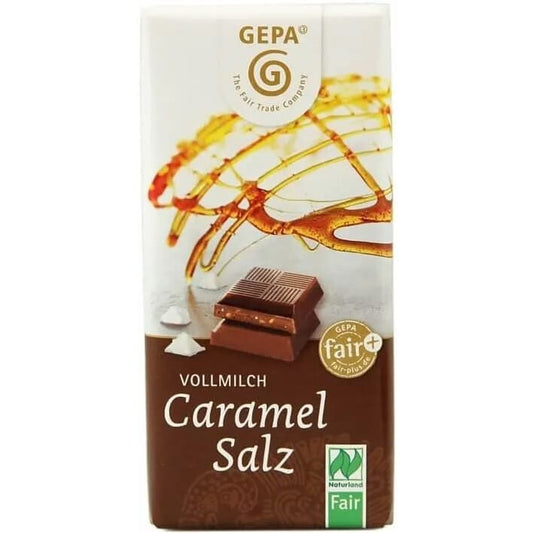 Ciocolata Bio cu lapte si caramel sarat 40 gr Gepa - Gepa