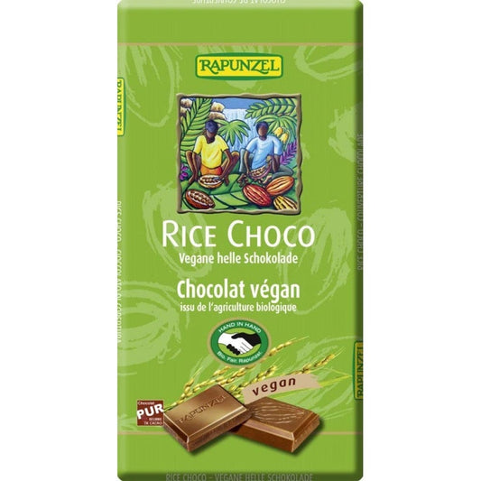 Ciocolata vegana cu lapte de orez bio 100g - Rapunzel -