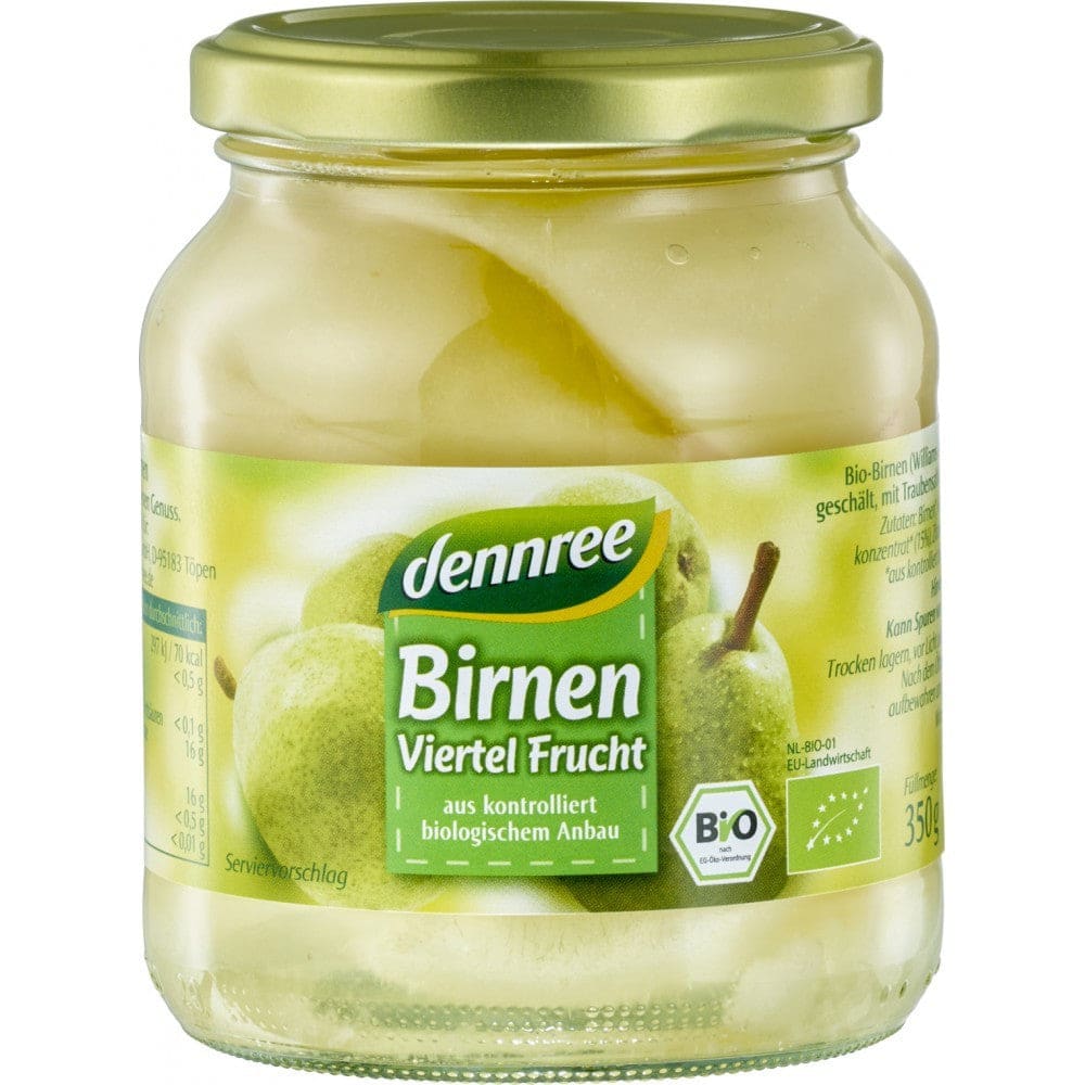 Compot bio din pere Williams 350g - Dennree - Semipreparate