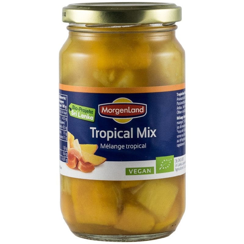 Compot BIO mix din fructe tropicale 360g/230g MORGENLAND -