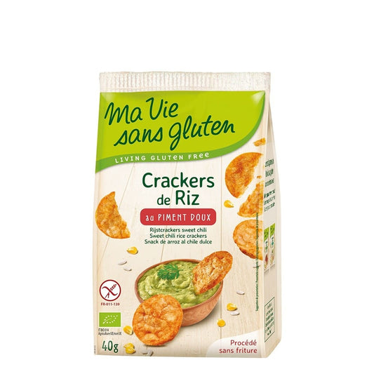Crackers din orez cu ardei dulce- fara gluten 40g - Ma vie
