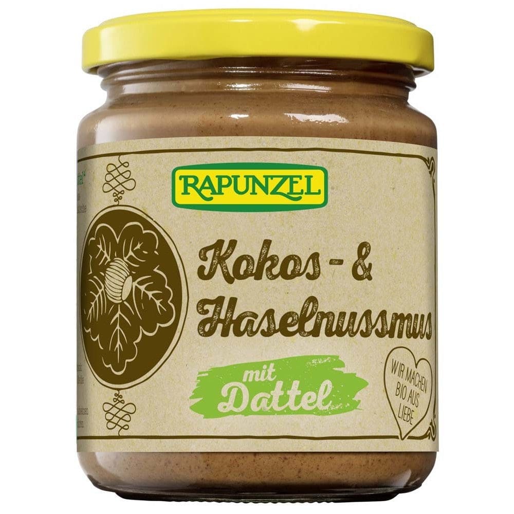 Crema de cocos alune si curmale FARA ZAHAR 250g - Rapunzel -