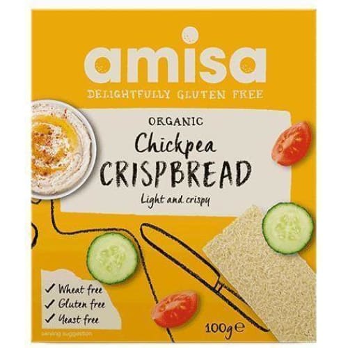 Crispbread (painici) cu naut fara gluten bio 100g Amisa -