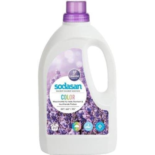 Detergent bio lichid rufe albe si color lavanda 1.5l Sodasan