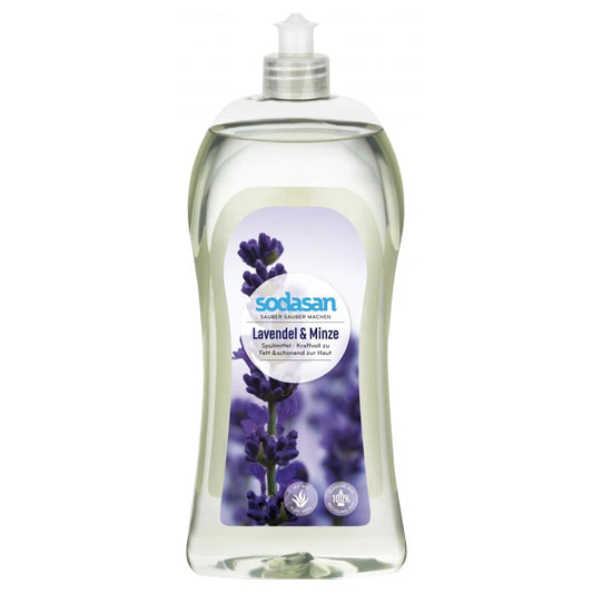 Detergent vase lichid bio lavanda si menta 1L Sodasan -