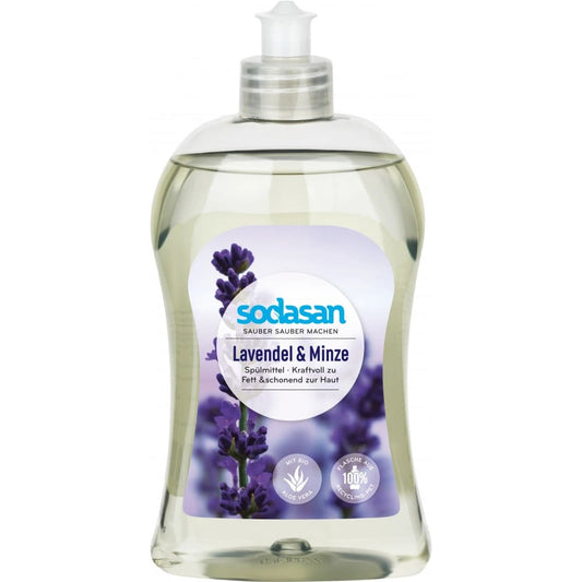 Detergent vase lichid bio lavanda si menta 500 ml Sodasan -