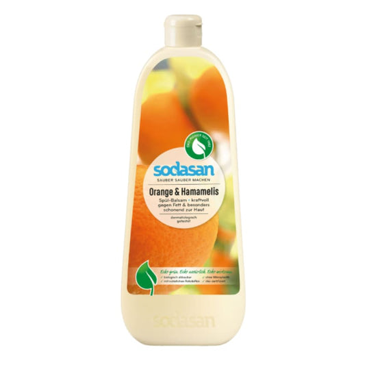 Detergent vase lichid cu balsam bio portocala 1L Sodasan -