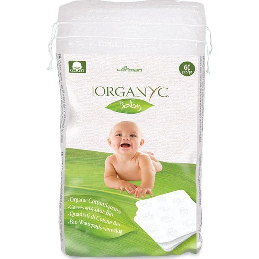 Dischete patrate Baby din bumbac organic 60 buc Organyc -