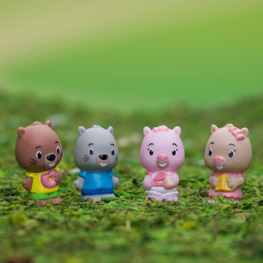 Familia de castori - Set figurine joc rol Klorofil