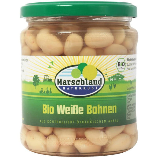 Fasole alba bio 330 g/240 g Marschland Naturkost