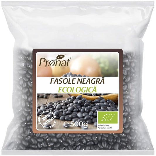 Fasole neagra bio 500 g - Pronat Foil Pack - Leguminoase