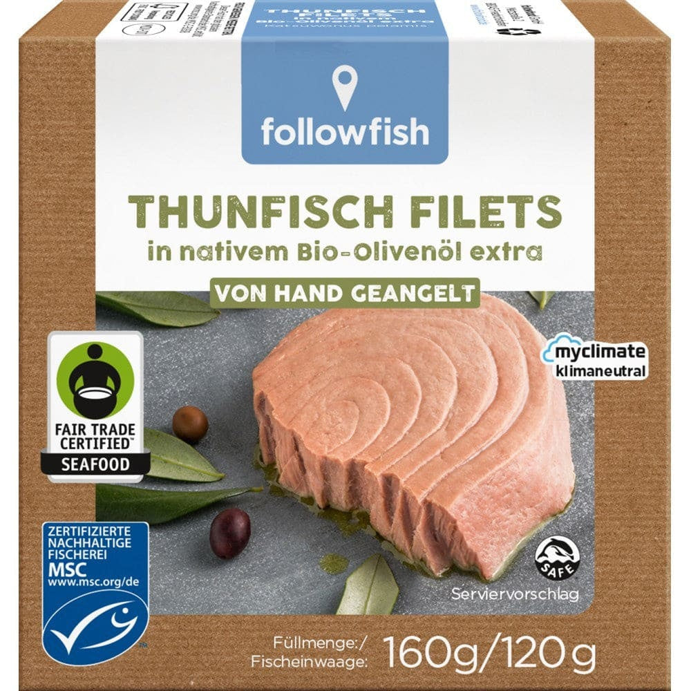 File de ton dungat in ulei de masline bio 160g - Followfish