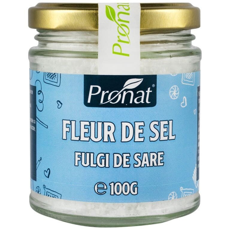 FLEUR DE SEL - FULGI DE SARE 100G - Pronat Glass Pack - Sare