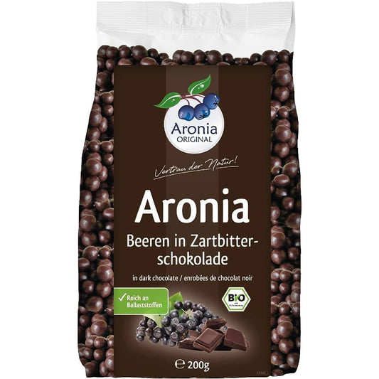 Fructe de Aronia BIO glazurate cu ciocolata 200 g Aronia