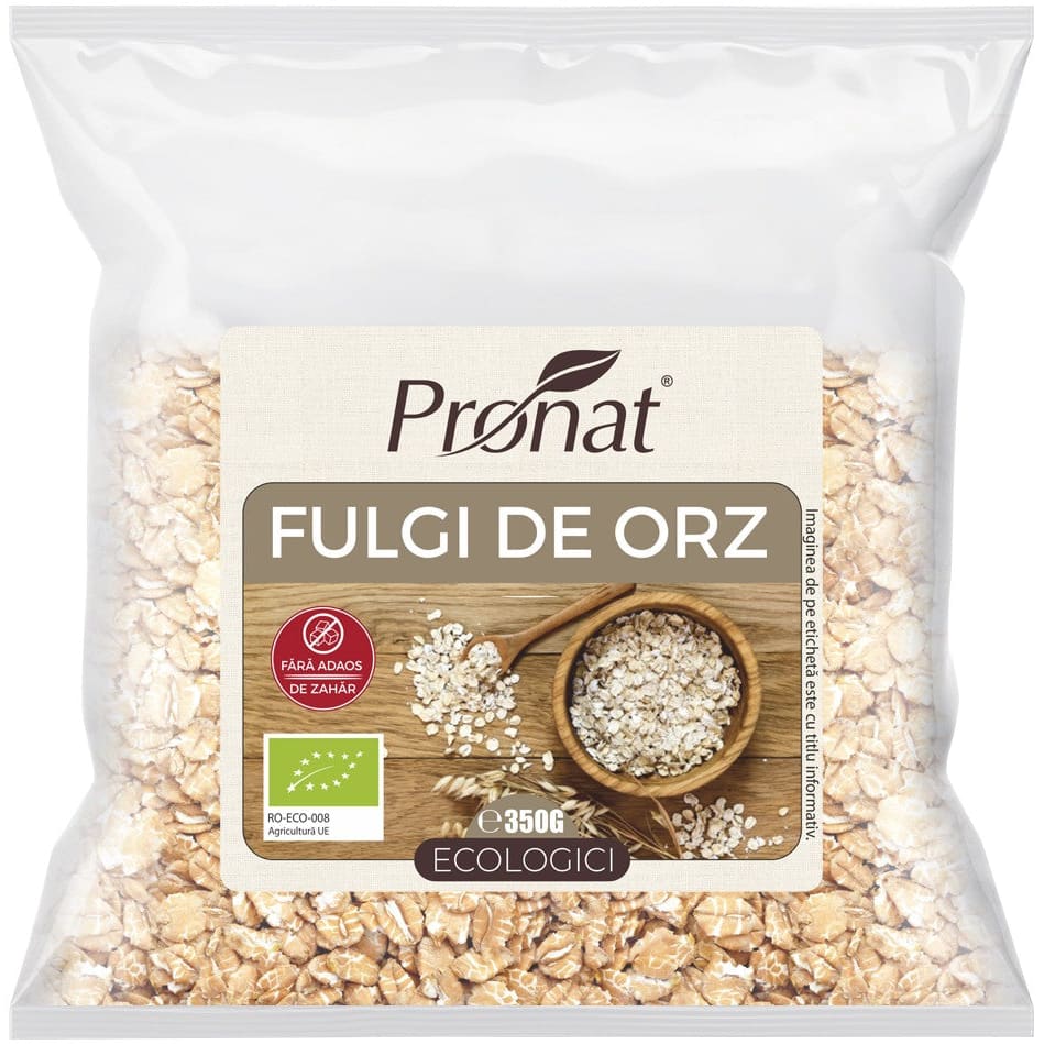 Fulgi de orz BIO 350 g - Pronat Foil Pack - Cereale musli si