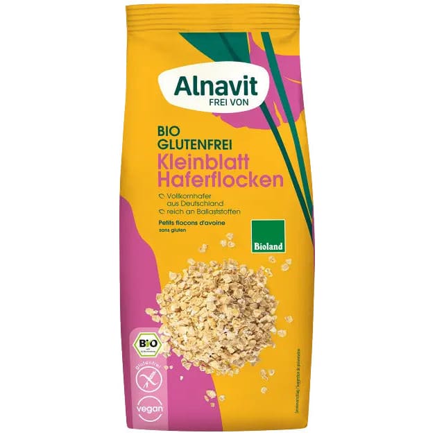 Fulgi de ovaz fini fara gluten bio 450g Alnavit - Alnavit