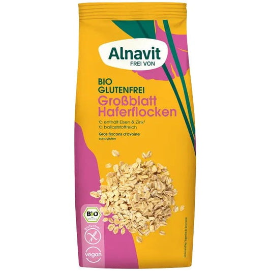 Fulgi de ovaz mari fara gluten bio 450g Alnavit - Alnavit