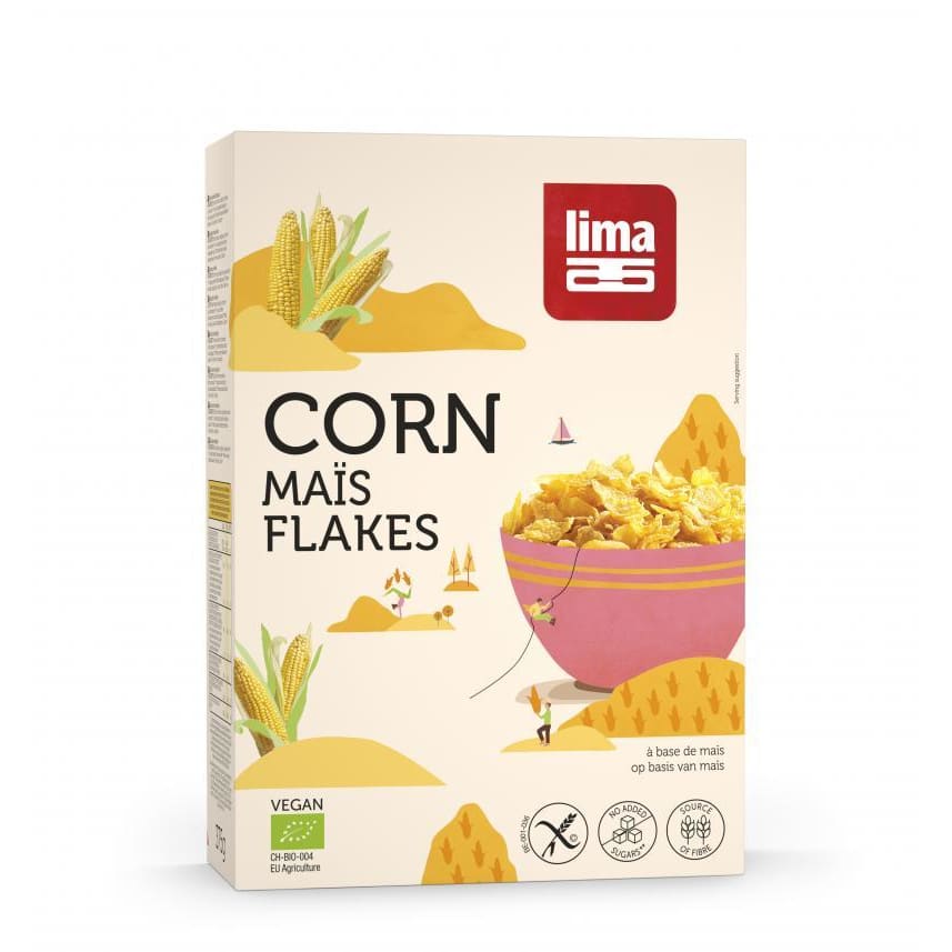 Fulgi De Porumb Eco 375G Lima - Lima - Cereale musli si