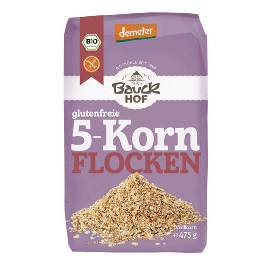 Fulgi din 5 cereale FARA GLUTEN 475g - BauckHof - Cereale